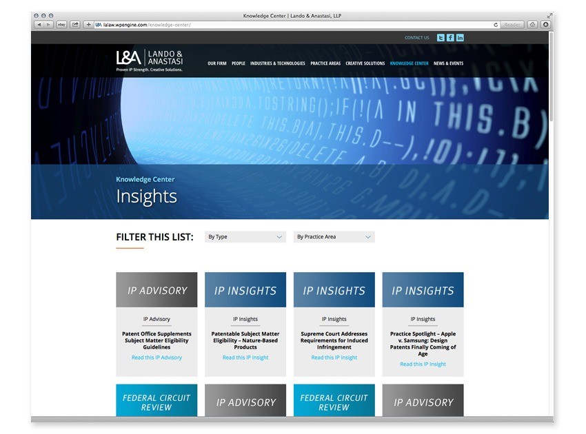 Insights page