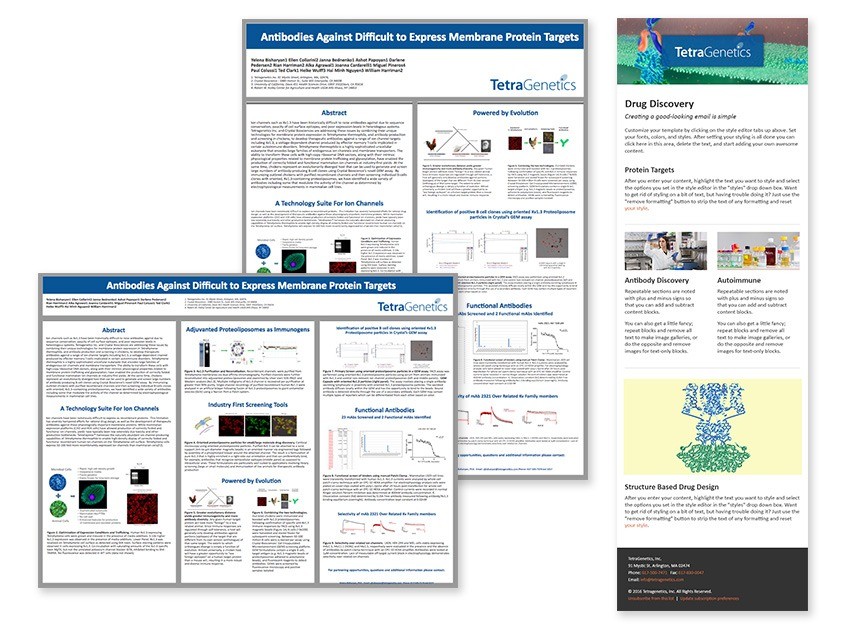 Scientific Poster template design and email newsletter template