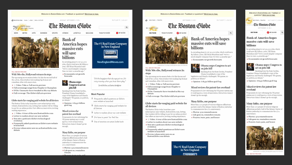 Boston globe responsive design