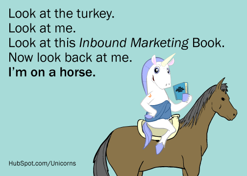 HubSpot Unicorn on a horse