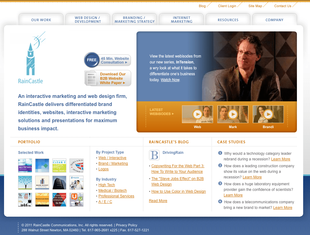 RainCastle website 2011