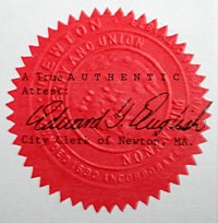 Red seal of authenticity