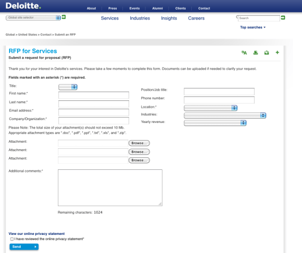 Deloitte RFP