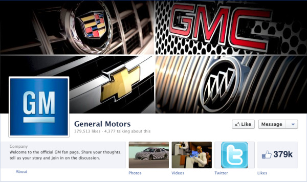 GM Facebook ads