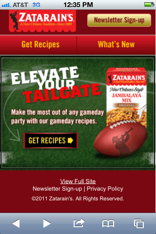 Zatarain mobile app